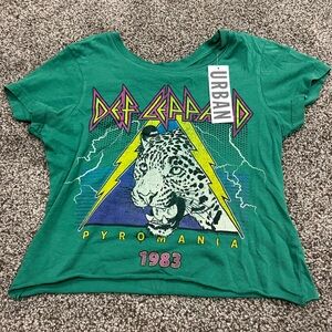 Def Leopard Urban Outfitters Crop Top